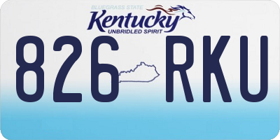 KY license plate 826RKU