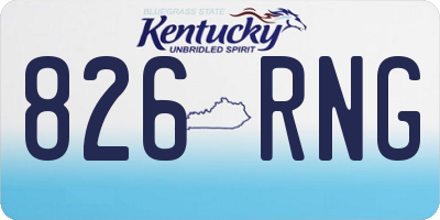KY license plate 826RNG
