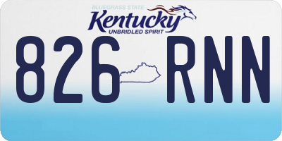 KY license plate 826RNN