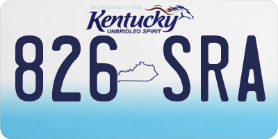 KY license plate 826SRA