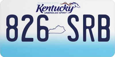 KY license plate 826SRB