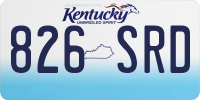 KY license plate 826SRD