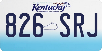 KY license plate 826SRJ
