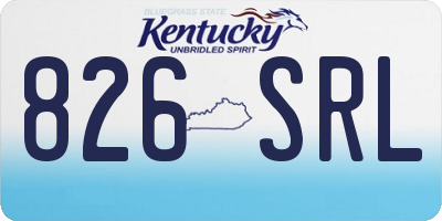 KY license plate 826SRL