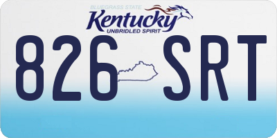 KY license plate 826SRT