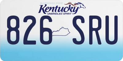 KY license plate 826SRU