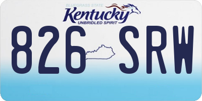 KY license plate 826SRW