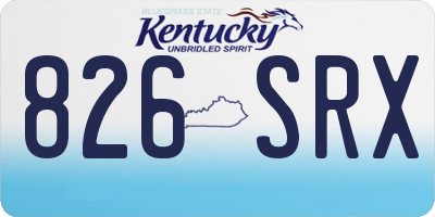 KY license plate 826SRX