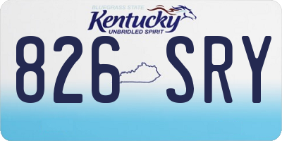 KY license plate 826SRY