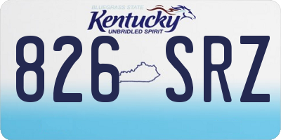 KY license plate 826SRZ