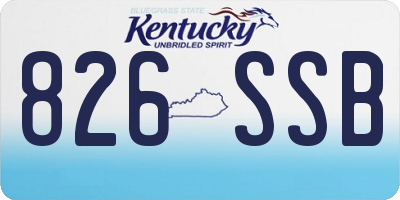 KY license plate 826SSB