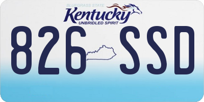 KY license plate 826SSD
