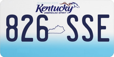 KY license plate 826SSE