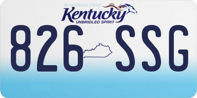 KY license plate 826SSG
