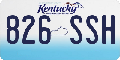 KY license plate 826SSH