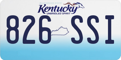 KY license plate 826SSI