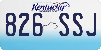 KY license plate 826SSJ