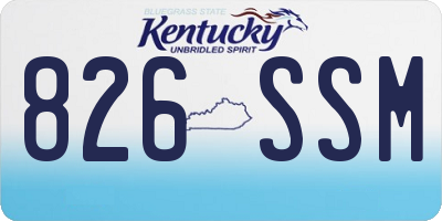 KY license plate 826SSM