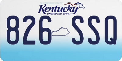 KY license plate 826SSQ
