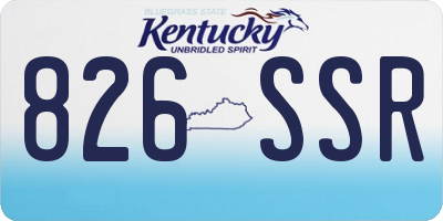 KY license plate 826SSR