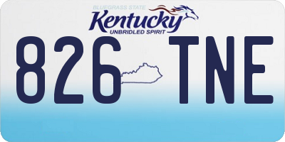 KY license plate 826TNE