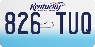 KY license plate 826TUQ