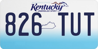 KY license plate 826TUT