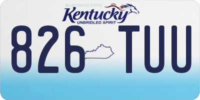 KY license plate 826TUU
