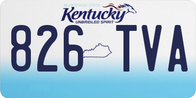 KY license plate 826TVA