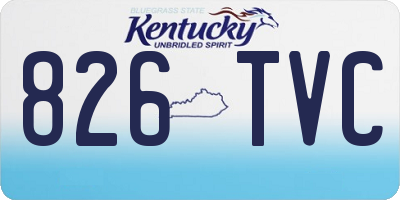 KY license plate 826TVC