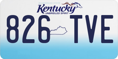 KY license plate 826TVE