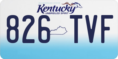 KY license plate 826TVF