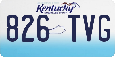 KY license plate 826TVG