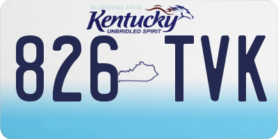 KY license plate 826TVK