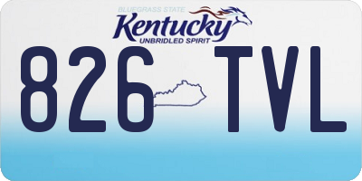 KY license plate 826TVL