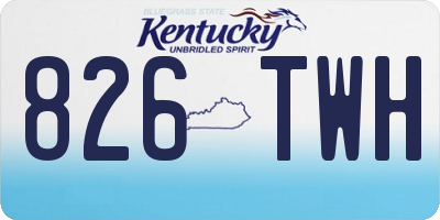 KY license plate 826TWH
