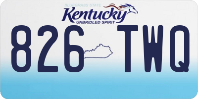 KY license plate 826TWQ
