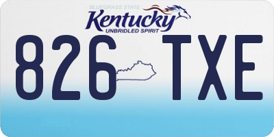 KY license plate 826TXE