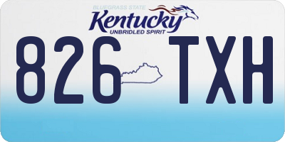 KY license plate 826TXH