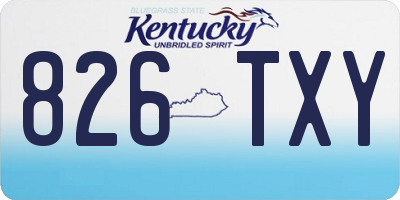 KY license plate 826TXY