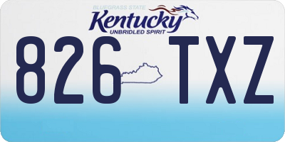 KY license plate 826TXZ