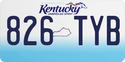 KY license plate 826TYB
