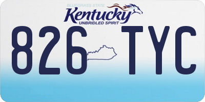 KY license plate 826TYC