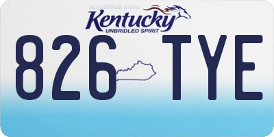 KY license plate 826TYE