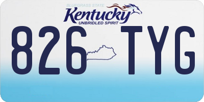 KY license plate 826TYG