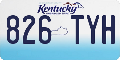 KY license plate 826TYH