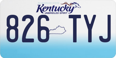 KY license plate 826TYJ