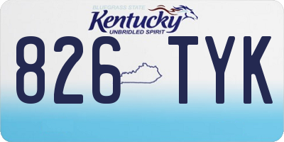 KY license plate 826TYK