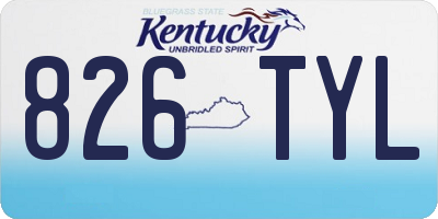 KY license plate 826TYL