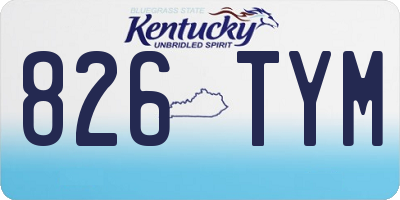 KY license plate 826TYM